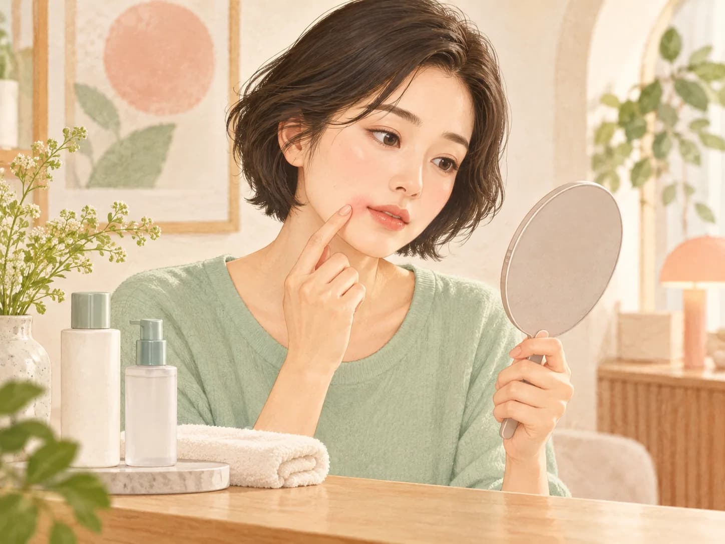 입가 피부를 살피는 시간-3